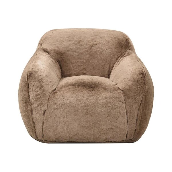 I Am Fake Cozy Lounge/Living Room Chair Home Decor Faux Fur Medium Taupe