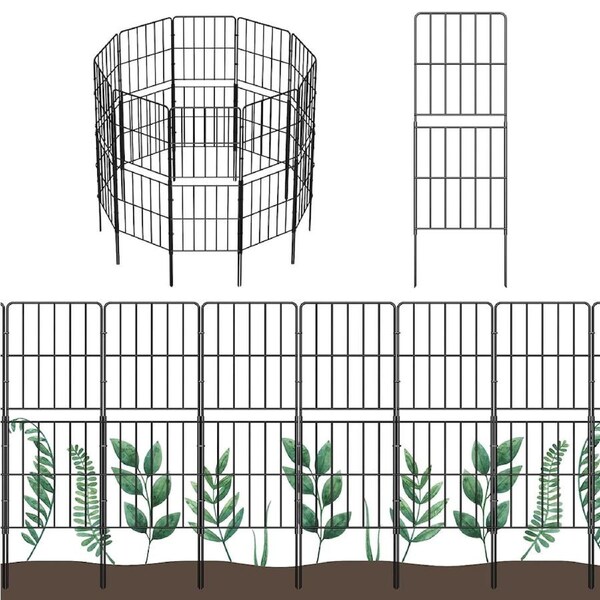 SpringUp Garden Fence Strong Metal Fencing Panels Flower Bed Animal Barrier Border