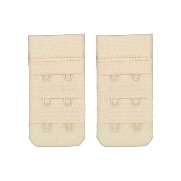 2x Triumph 2 Hook Bra Extender Extension Band Fastener Clip On Strap Beige Nude