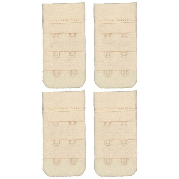 4x Triumph 2 Hook Bra Extender Extension Band Fastener Clip On Strap Beige Nude Bulk