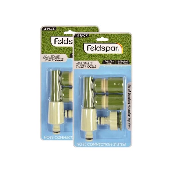 2x 4pce Hose Connector Set-3/4-1 Fittings