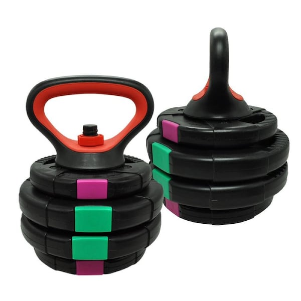 2 Sets - 7.5kg Kettlebell Weight - Total 15kg Weight Adjustable