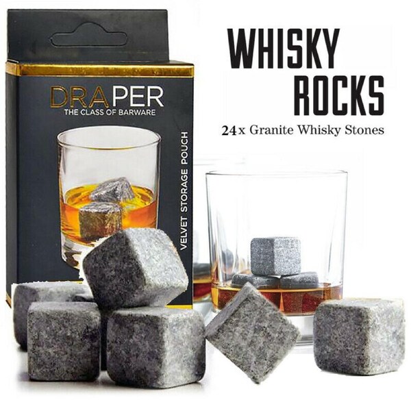 3x Cool Rocks Reuseable Ice Cubes with storage pouch 8pcs