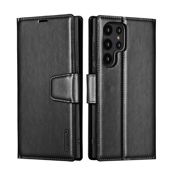 ZUSLAB Galaxy S24 Ultra Case Hanman Leather Wallet Card Cover for Samsung (2024) - Black