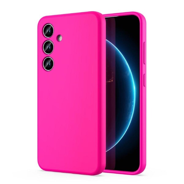 ZUSLAB Galaxy S24 5G Case Nano Silicone Shockproof Gel Rubber Bumper Protective Cover for Samsung (2024) - Hot Pink