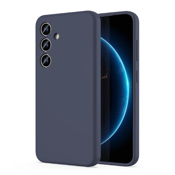 ZUSLAB Galaxy S24 5G Case Nano Silicone Shockproof Gel Rubber Bumper Protective Cover for Samsung (2024) - Navy