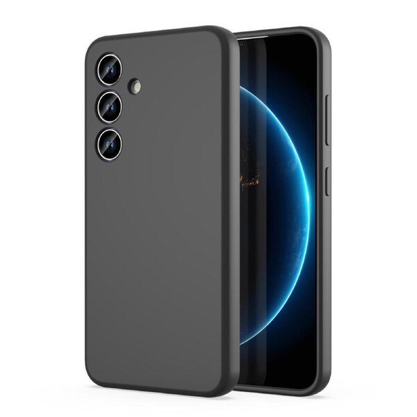 ZUSLAB Galaxy S24+ 5G Case Nano Silicone Shockproof Gel Rubber Bumper Protective Cover for Samsung (2024) - Black