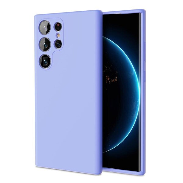 ZUSLAB Galaxy S24 Ultra 5G Case Nano Silicone Shockproof Gel Rubber Bumper Protective Cover for Samsung (2024) - Purple