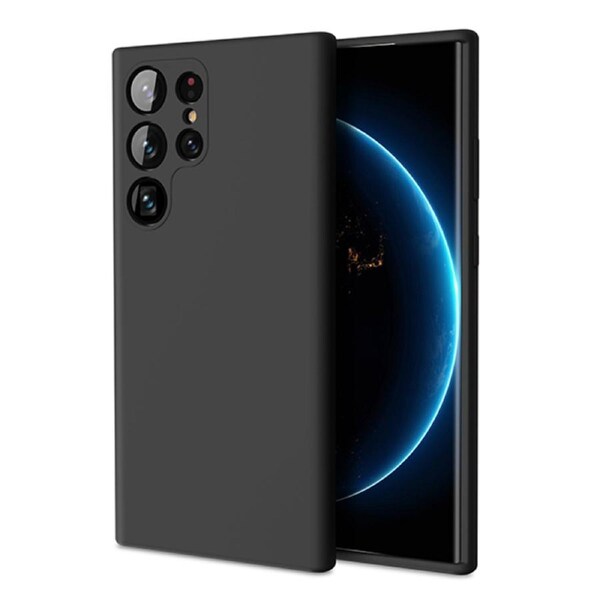 ZUSLAB Galaxy S24 Ultra 5G Case Nano Silicone Shockproof Gel Rubber Bumper Protective Cover for Samsung (2024) - Black