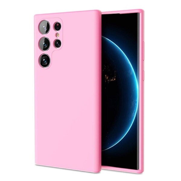 ZUSLAB Galaxy S24 Ultra 5G Case Nano Silicone Shockproof Gel Rubber Bumper Protective Cover for Samsung (2024) - Pink