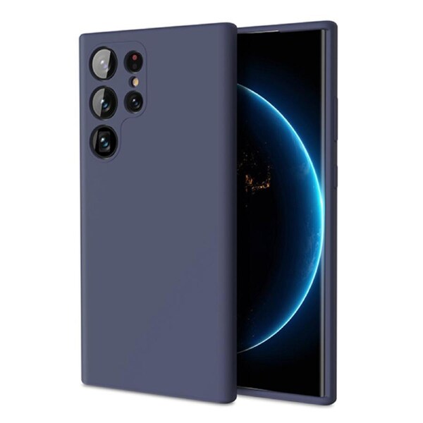 ZUSLAB Galaxy S24 Ultra 5G Case Nano Silicone Shockproof Gel Rubber Bumper Protective Cover for Samsung (2024) - Navy