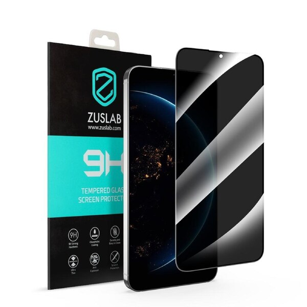 ZUSLAB Galaxy S24+ / S24 Plus Privacy Screen Protector Tempered Glass Case Friendly 9H Hardness Anti Spy for Samsung (2024)