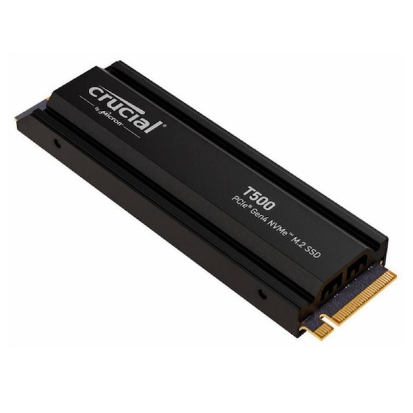 Crucial T500 1TB Gen4 NVMe SSD Heatsink - 7300/6800 MB/s R/W 600TBW 1440K IOPs 1.5M hrs MTTF Acronis True Image Adobe Creative Cloud for PS5 ~MZ-V8P