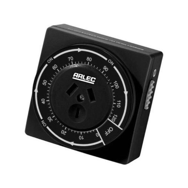 ARLEC Adjustable switching Increments 2 Hour Compact Countdown Timer Black