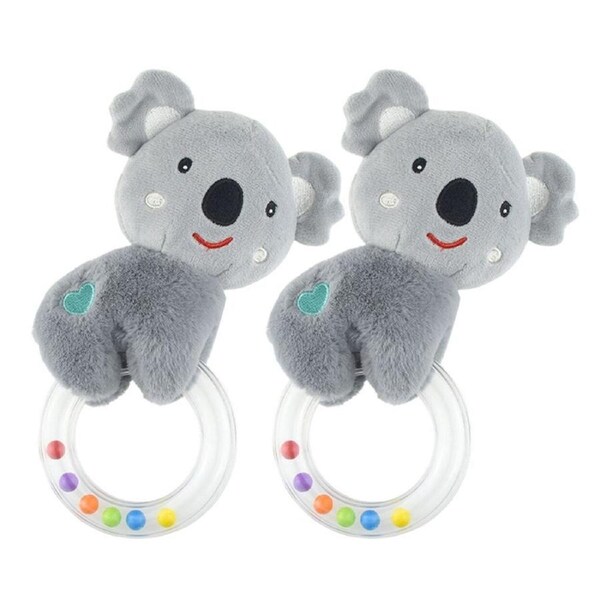 2PK Koala Dream Snuggle Buddy Kuddly Koala Ring Rattle Baby/Childrens Toy 0y+