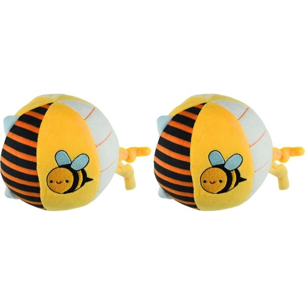 2PK Koala Dream Snuggle Buddy Hunny Bee Textured Ball Plush Childrens Toy 0y+