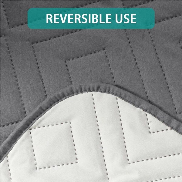 Sofa Covers Water Repellent Slip Covers 1/2/3/4 Seater Recliner Chair Covers 1-Seater / Grey/Beige