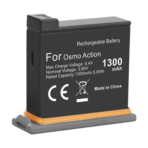 Replacement Battery for DJI Osmo Action Camera, Part OSMOAP1 AB1-1300mAh-3.85V