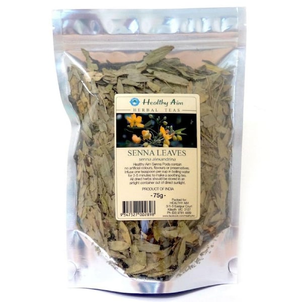 SENNA LEAVES 75g, Herbal Tea Dried Herb, No Artificial Colours & Flavours