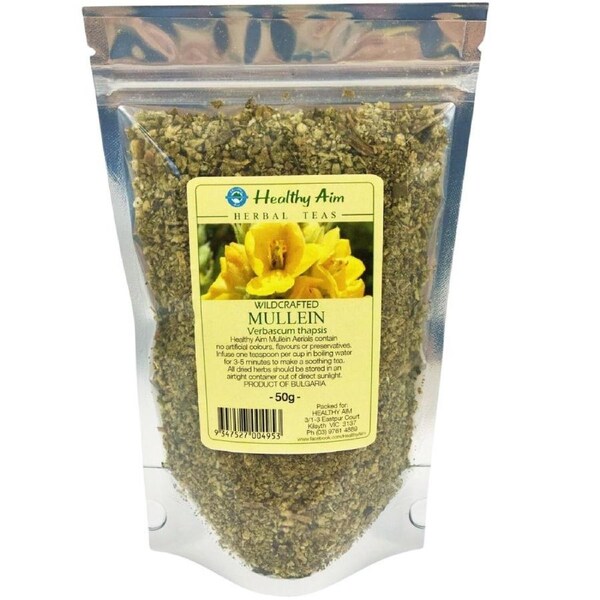 Wild Crafted MULLEIN 50g Verbascum thapsis Dried Herbal Tea Premium 100% Pure