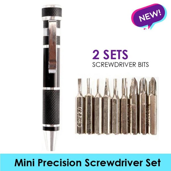 2x Screwdriver Set Mini Precision 10pc