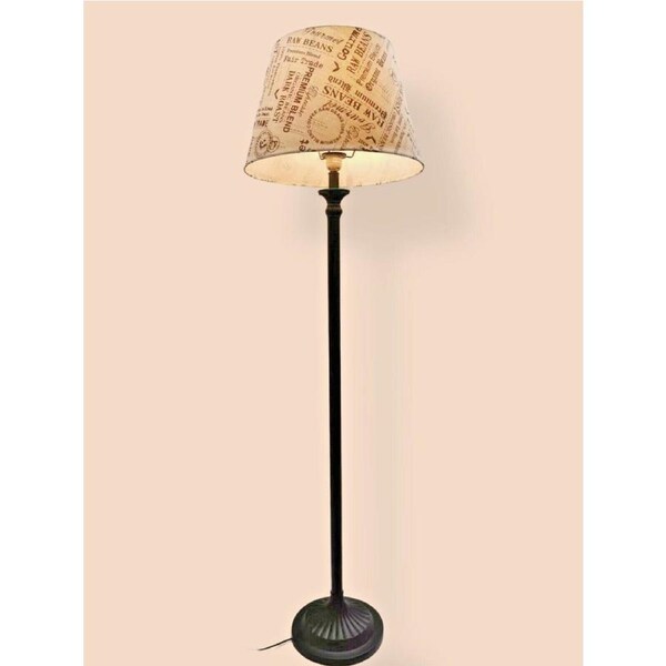 Antique Black Colour Resin Floor Lamp Antique Black Stand Reading Lighting Shade