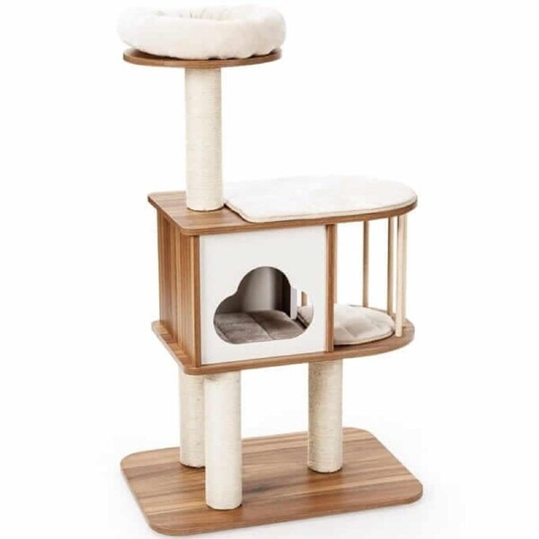 Cat Tree Tower Scratching Posts Kitty Playhouse Climbing Condo Stand Furniture