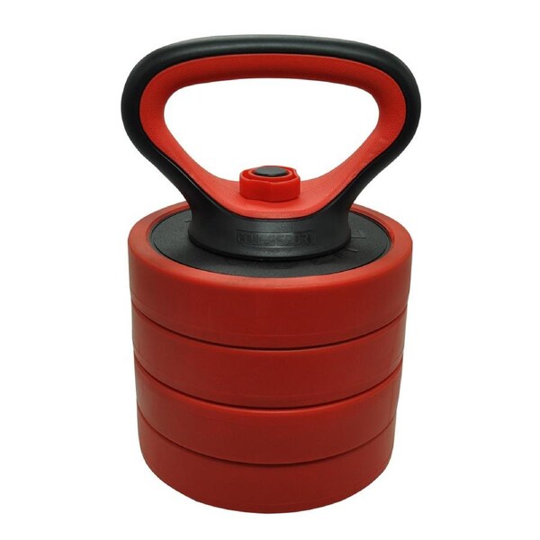 Adjustable Kettlebell Weight Set - 10kg Rubber Weight Plate - Kettlebell Handle
