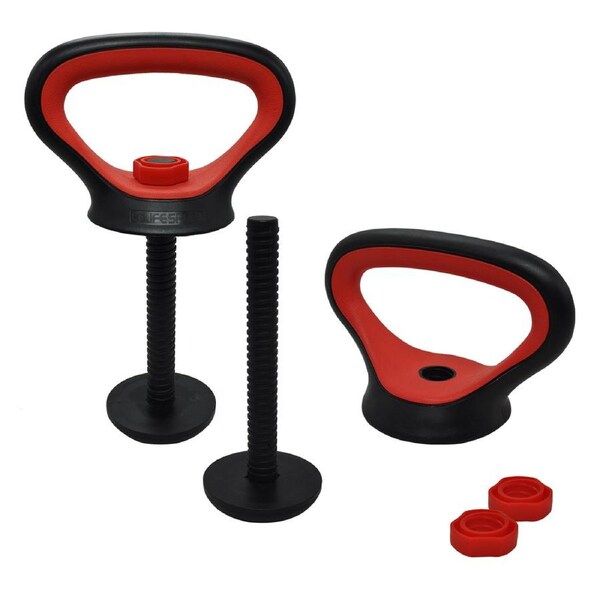 2 x Kettlebell Handles - Puch Up - Work with Weight Plates - Weight Adjustable