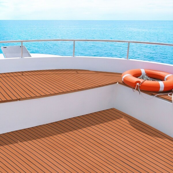 240x90x0.6cm Seamanship EVA Foam Boat Flooring Mat Decking Sheet Dark Brown
