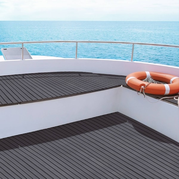 Seamanship EVA Foam Boat Flooring Decking Mat 240x90cm 6mm Dark Grey