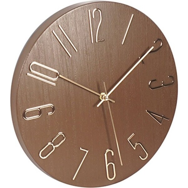 Unigift 12Inch/30cm Decorative Clock Timber Look Assorted Colours Home Decor