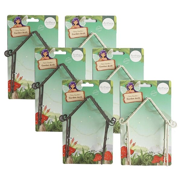 6x Atheia Green Homewares Plant/Pot Decor Fairy Garden Garden Arch Assorted