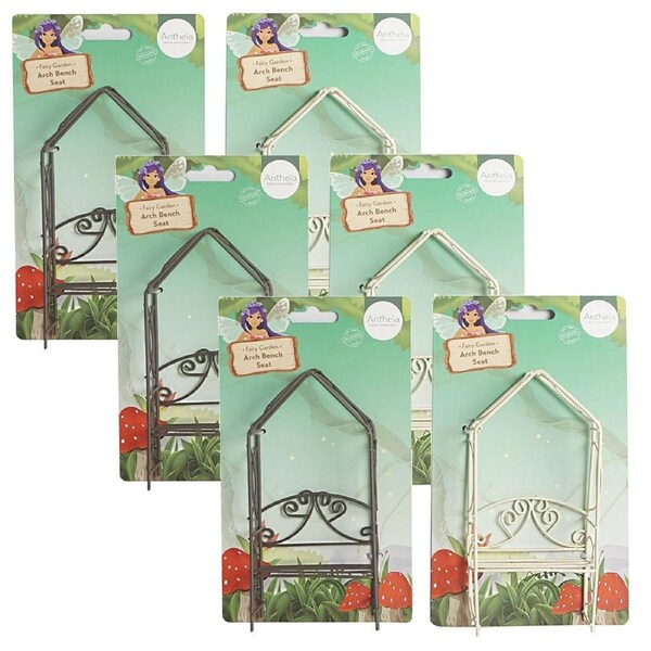 6x Atheia Green Homewares Plant/Pot Decor Fairy Garden Arch Bench Seat Asstd