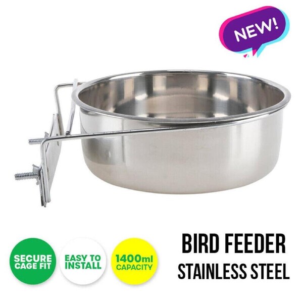 Bird Feeder Stainless Steel 18cm 1400ml