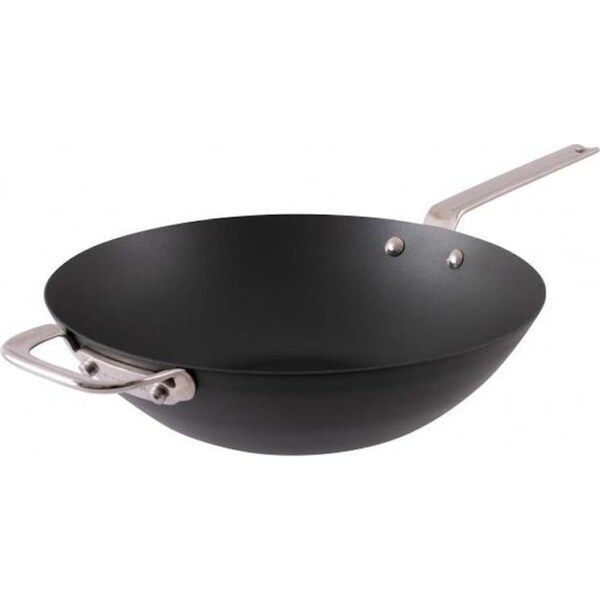 Scanpan Black Iron Carbon Steel Wok 30cm