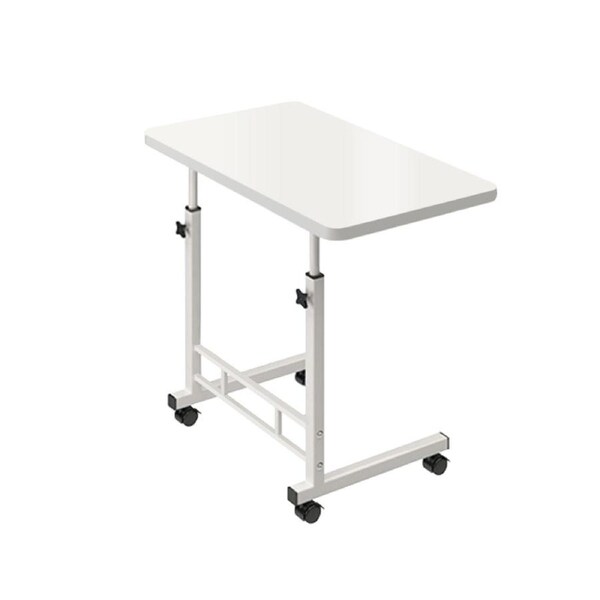 Foret Mobile Computer Bedside Study Desk Laptop Stand Adjustable Portable White