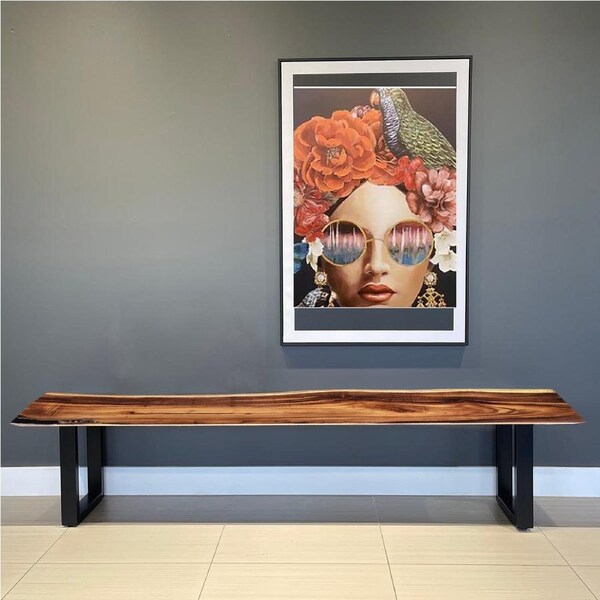 Bench seat or low set console table, hallway table Raintree Wood 1.8 Meter 180cm-model 040