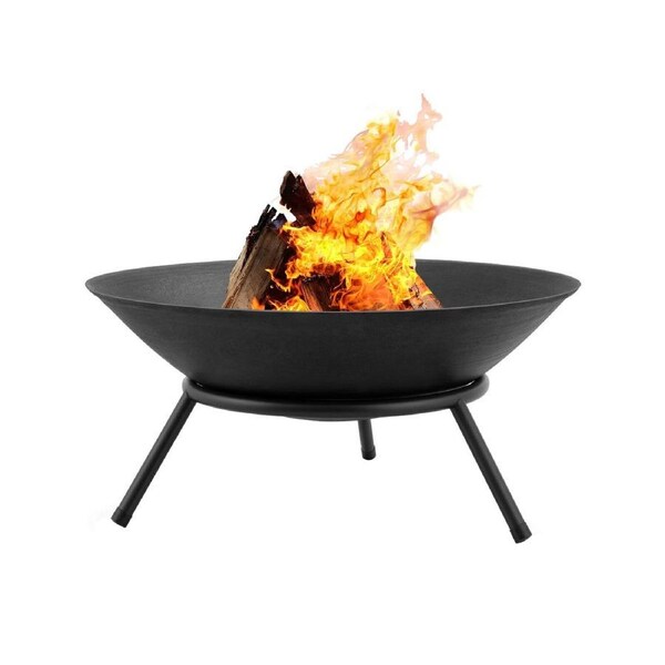 Glasshaus Co. Fire Pit Raised Bowl BBQ Portable Outdoor Camping Pit Patio Fireplace 54cm