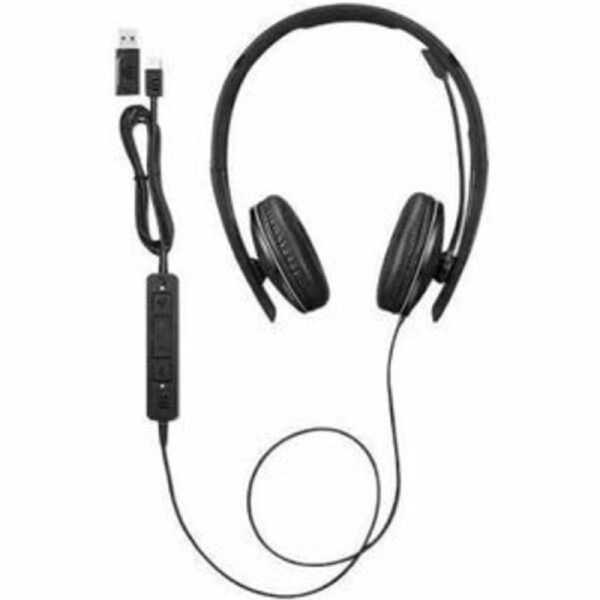 Lenovo Wired On-ear, Over-the-head Stereo Headset - Black - Microsoft Teams Certification - Binaural - Ear-cup - 2.2 Kilo Ohm - 20 Hz to 20 kHz - cm