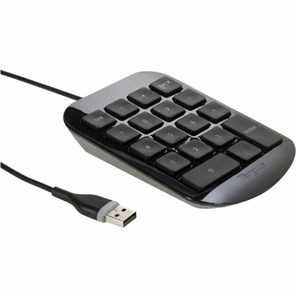 Targus Keypad - Cable Connectivity - USB Interface - Black - Desktop Computer, MacBook