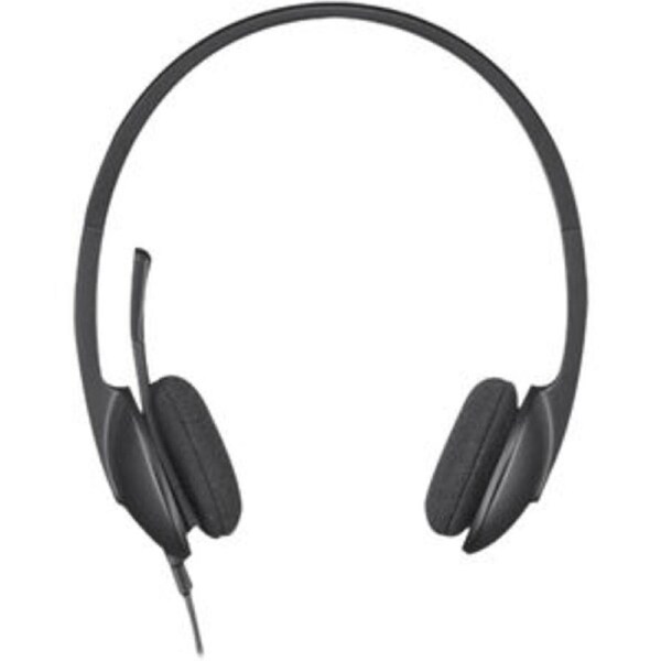 Logitech H340 Wired Over-the-head Stereo Headset - Black - Binaural - Semi-open - 20 Hz to 20 kHz - 180 cm Cable - Noise Cancelling Microphone - USB