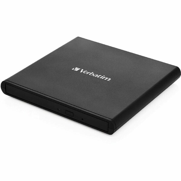 Verbatim DVD-Writer - External - 1 - DVD RW Support/24x CD Rewrite/8x DVD Rewrite - M-DISC Ready - Double-layer Media Supported - USB