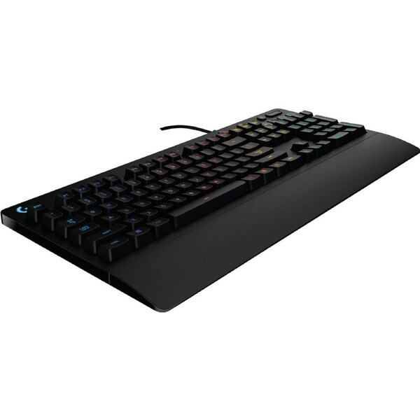 Logitech Prodigy G213 Keyboard - Cable Connectivity - USB 2.0 Interface - QWERTY Layout - Black - Play, Pause, Volume Control Hot Key(s) - PC