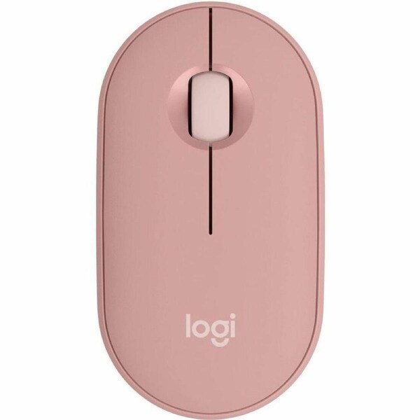 Logitech Pebble 2 M350s Mouse - Bluetooth - USB - Optical - 3 Button(s) - Tonal Rose - Wireless - 4000 dpi - Scroll Wheel - Symmetrical