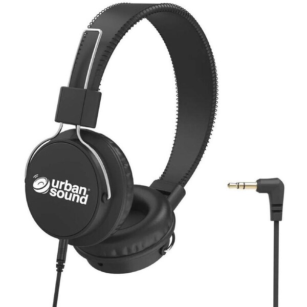 Verbatim Urban Sound Wired Over-the-head Binaural Stereo Headphone - Black - Ear-cup - 32 Ohm - 20 Hz to 20 kHz - 1.20 m Cable - Gold Plated -