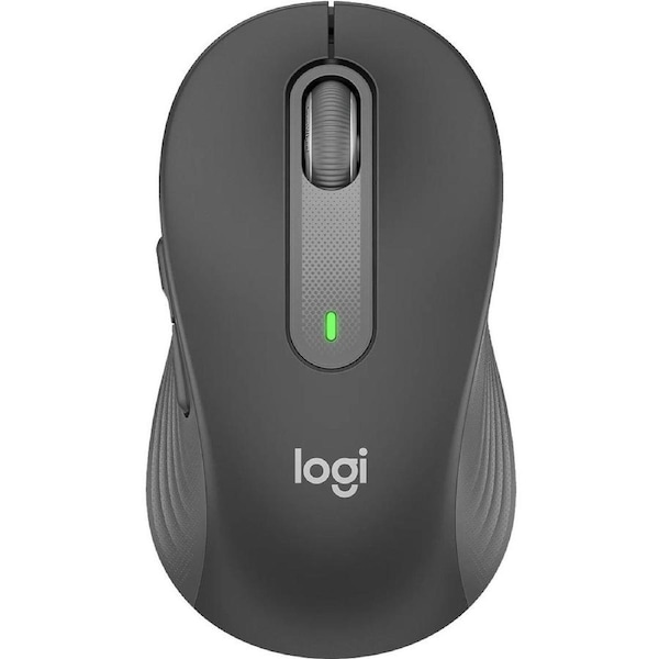 Logitech Signature M650 Mouse - Bluetooth - USB - Optical - 5 Button(s) - 5 Programmable Button(s) - Graphite - Wireless - 4000 dpi - Scroll Wheel -