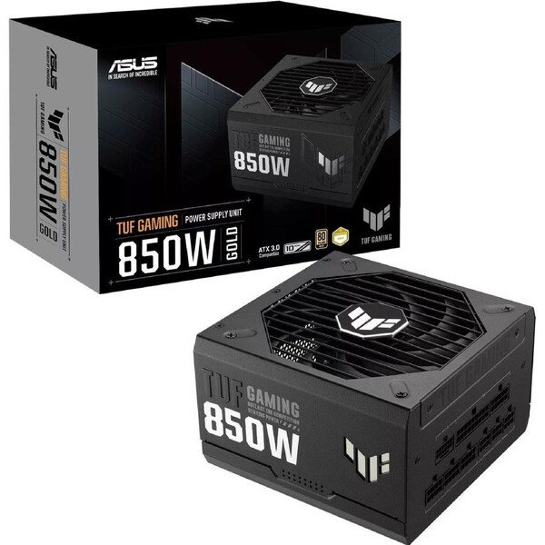 TUF TUF-GAMING-850G ATX 3.0, ATX12V Modular Power Supply - 850 W - 3.3 V DC Output - 2 Fan(s) - 92% Efficiency