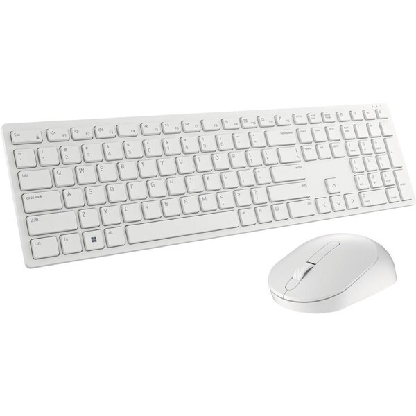 Dell Pro Wireless Keyboard and Mouse US English - KM5221W - White; Brown Packaging - USB Plunger Wireless RF 2.40 GHz Keyboard - Keyboard/Keypad - RF