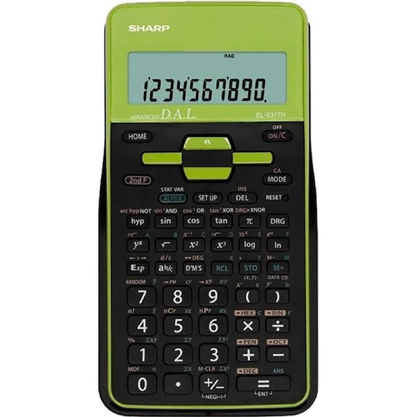 Sharp EL531TH Scientific Calculator - 273 Functions - LCD Display, Plastic Key, Slide-on Hard Case, Battery Powered, Large Display - 2 Line(s) - 12 -